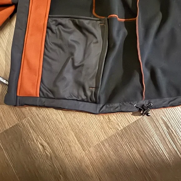 Cabela’s Men’s Orange and Black Fleece Jacket Sz XL - Picture 5 of 6